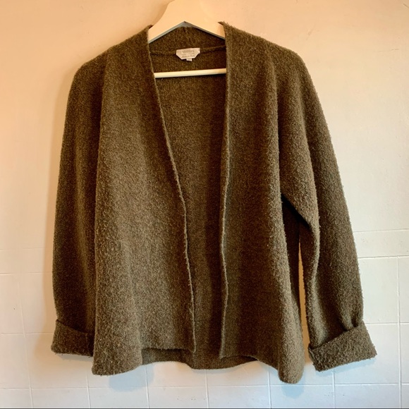 MaxMara Sweaters - MaxMara minimalist open cardigan wool blend